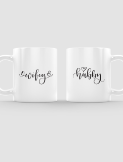 Wifey and Hubby Çift Bardağı İkili Bardak Seti