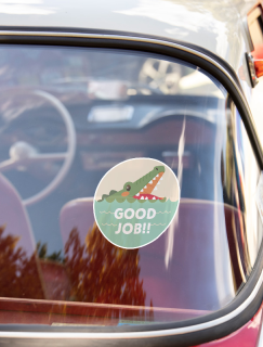 Good Job Timsah Tasarımlı Araba Sticker