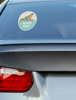 Good Job Timsah Tasarımlı Araba Sticker