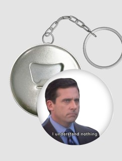 The Office Michael Scott I Understand Nothing Yazılı Anahtarlık