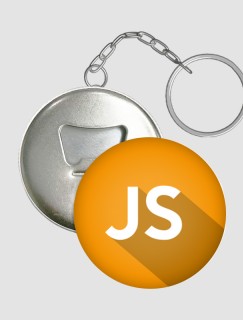 JS Yazılım Dili Temalı Anahtarlık