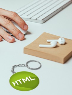 HTML Yazılım Dili Tasarımlı Anahtarlık