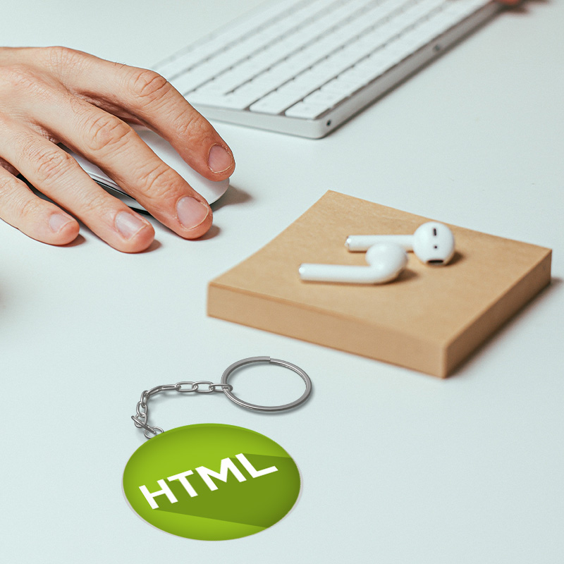 HTML Yazılım Dili Tasarımlı Anahtarlık