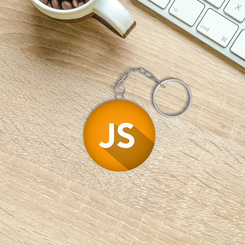 JS Yazılım Dili Temalı Anahtarlık