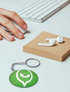 WhatsApp Logosu Tasarımlı Anahtarlık