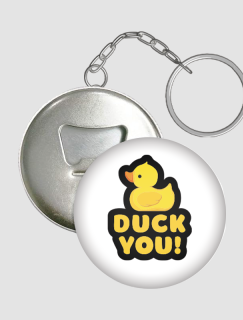 Duck You Yazılı Ördekli Anahtarlık