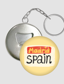 Madrid Spain Yazılı Açacaklı Anahtarlık