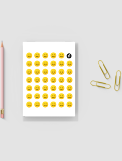 Gülen Yüz Emoji A4 Kağıt 41'li Çocuk Sticker Seti