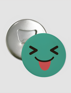 Dil Çıkaran Yeşil Emoji Tasarımlı Magnet Açacak