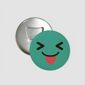 Dil Çıkaran Yeşil Emoji Tasarımlı Magnet Açacak
