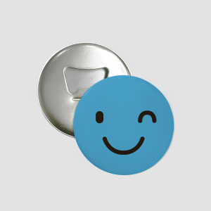 Göz Kırpan Mavi Emoji Tasarımlı Magnet Açacak