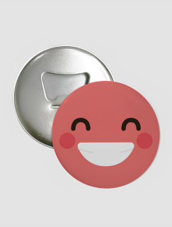 Neşeli Kırmızı Emoji Tasarımlı Magnet Açacak