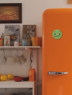 Kaygılı Emoji Tasarımlı Magnet Açacak