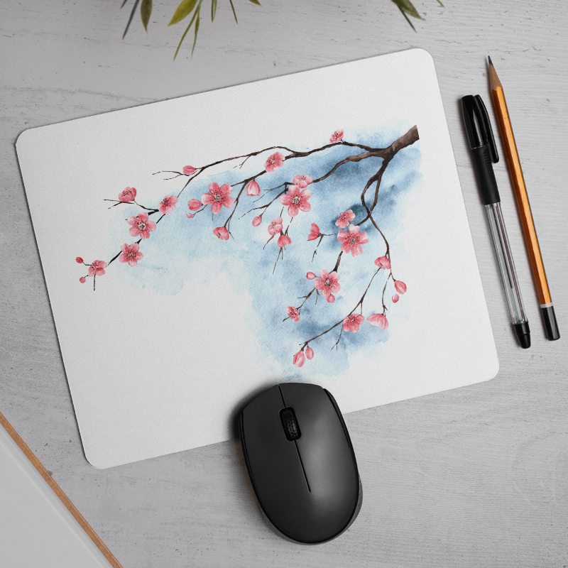 Kiraz Çiçeği Tasarımlı Mousepad