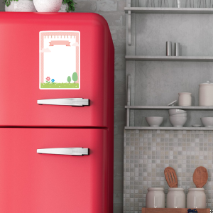 Pembeli Bahçe Tasarımlı Notluklu Buzdolabı Magneti