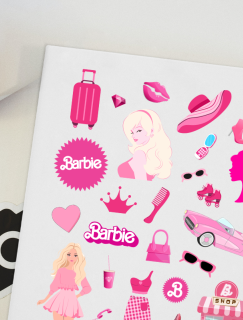Prensesler Evreninde Eğlence Tasarımlı A4 Kağıt 25'li Çocuk Sticker Seti