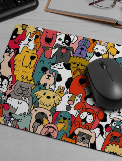 Eğlenceli Köpekler Tasarımlı Mousepad