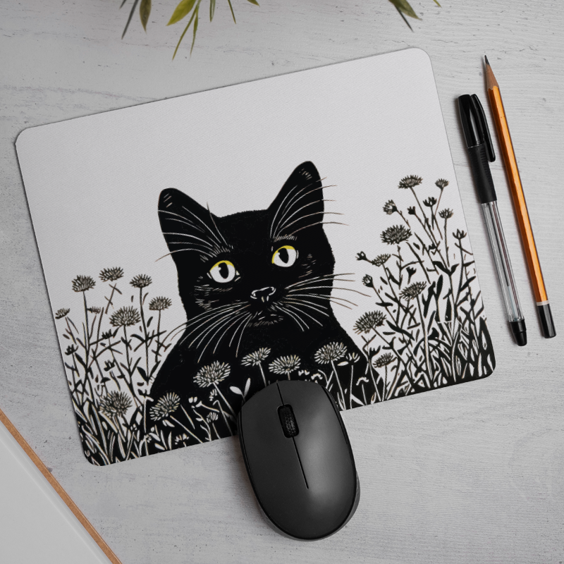 Bahçedeki Kedi Tasarımlı Mousepad