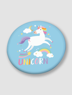 Sevimli Unicorn Tasarımlı İğneli Rozet