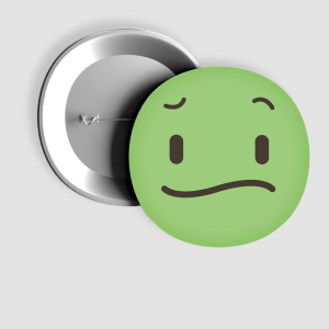 Kaygılı Emoji Tasarımlı İğneli Rozet