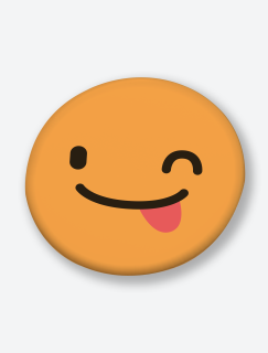 Şakacı Emoji Tasarımlı İğneli Rozet