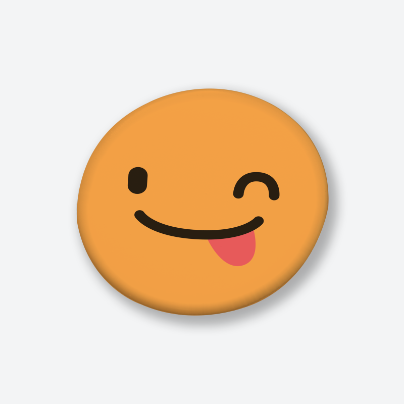 Şakacı Emoji Tasarımlı İğneli Rozet