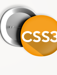 CSS3 Yazılım Dili Tasarımlı İğneli Rozet