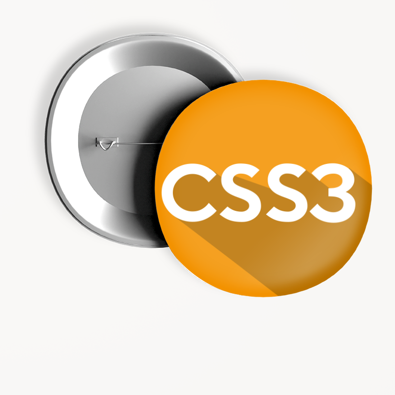 CSS3 Yazılım Dili Tasarımlı İğneli Rozet