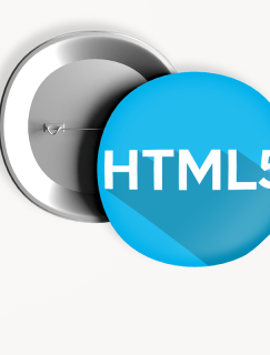 HTML5 Yazılım Dili Tasarımlı İğneli Rozet