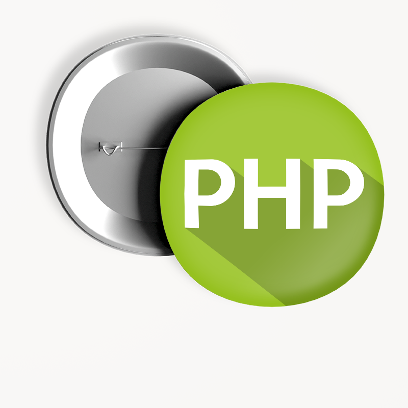 PHP Yazılım Dili Temalı İğneli Rozet