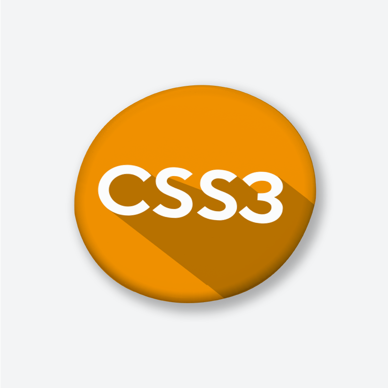 CSS3 Yazılım Dili Tasarımlı İğneli Rozet