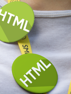 HTML Yazılım Dili Tasarımlı İğneli Rozet