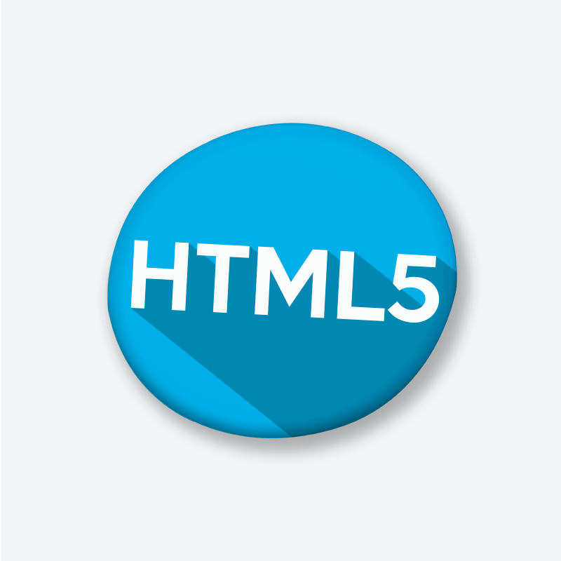 HTML5 Yazılım Dili Tasarımlı İğneli Rozet