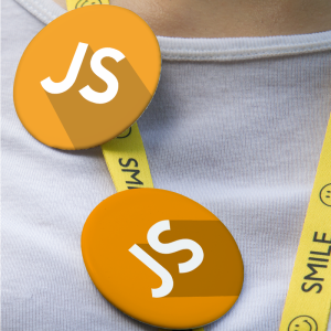 JS Yazılım Dili Temalı İğneli Rozet