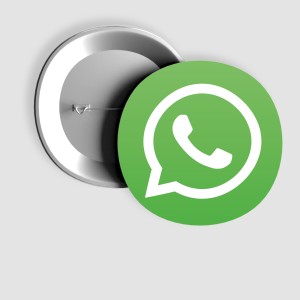 WhatsApp  Logosu Tasarımlı İğneli Rozet