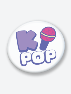 K-Pop Mikrofonlu 44MM İğneli Rozet