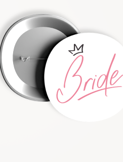 Bride Yazılı 44MM İğneli Rozet