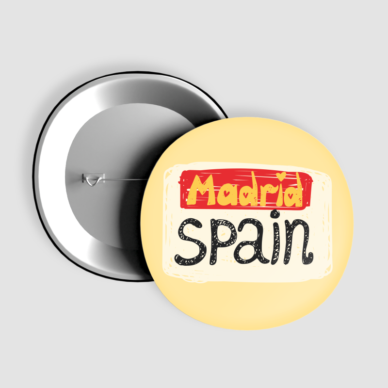 Madrid Spain Yazılı İğneli Rozet