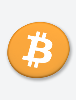 Kripto Para Sembolleri Bitcoin Tasarımlı 44MM İğneli Rozet