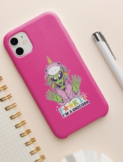 I am Unicorn Esprili Uzaylı Baskılı iPhone 11 Pro Max Telefon Kılıfı