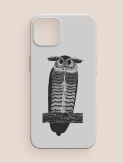 Horned owl (Hoornuil) (1915) Samuel Jessurun de Mesquita Tasarımlı Beyaz iPhone 11 Pro Max Telefon Kılıfı