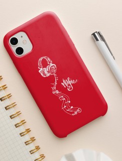Music My Inside Tasarımlı Kırmızı iPhone 11 Pro Max Telefon Kılıfı