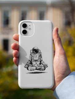 Yoga Yapan Astronot Tasarımlı iPhone 11 Pro Max Telefon Kılıfı