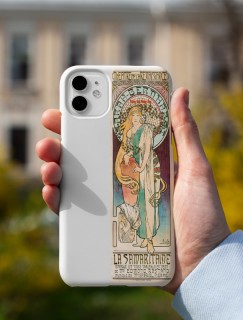 La Samaritaine (1897) by Alphonse Maria Mucha Kolajlı Beyaz iPhone 11 Pro Max Telefon Kılıfı