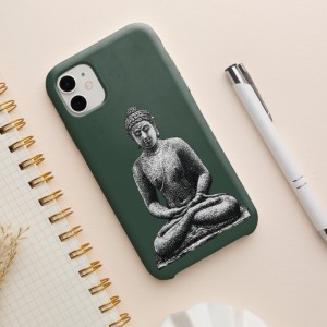 Vintage Buddha İllüstrasyonu Leo Gestel Tasarımlı iPhone 11 Pro Max Telefon Kılıfı