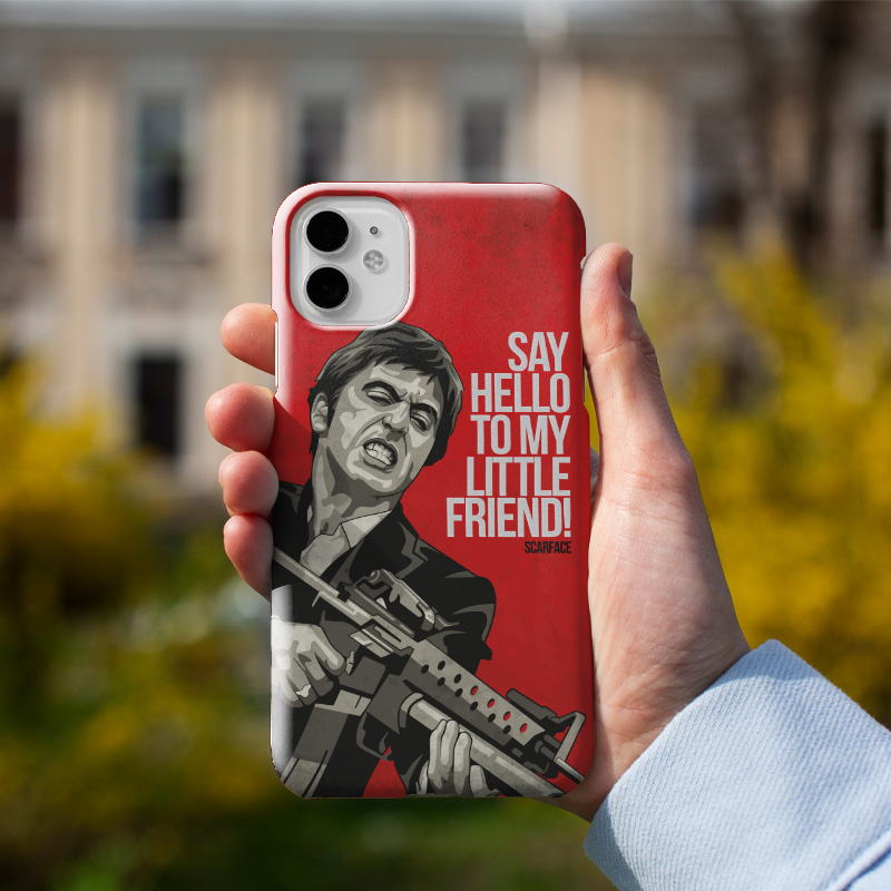 Say Hello to My Little Friend Yazılı Scarface iPhone 11 Pro Max Telefon Kılıfı