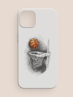 Basketbol Topu ve Pota Tasarımlı iPhone 11 Pro Max Telefon Kılıfı