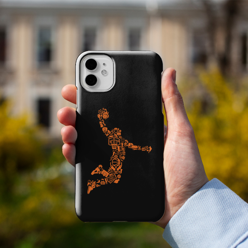 Basketbol Ruhu Tasarımlı iPhone 11 Pro Max Telefon Kılıfı