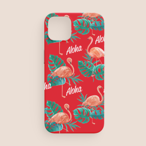 Aloha Flamingo Tasarımlı iPhone 13 Telefon Kılıfı