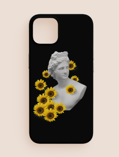 Ayçiçekleriyle Rönensans Tasarımlı iPhone 13 Pro Telefon Kılıfı